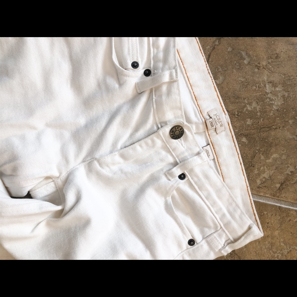 JCrew White straight leg jeans
